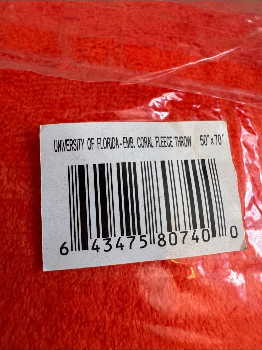 University of Florida Gators Coral Fleece Throw Blanket 50x70 NEW